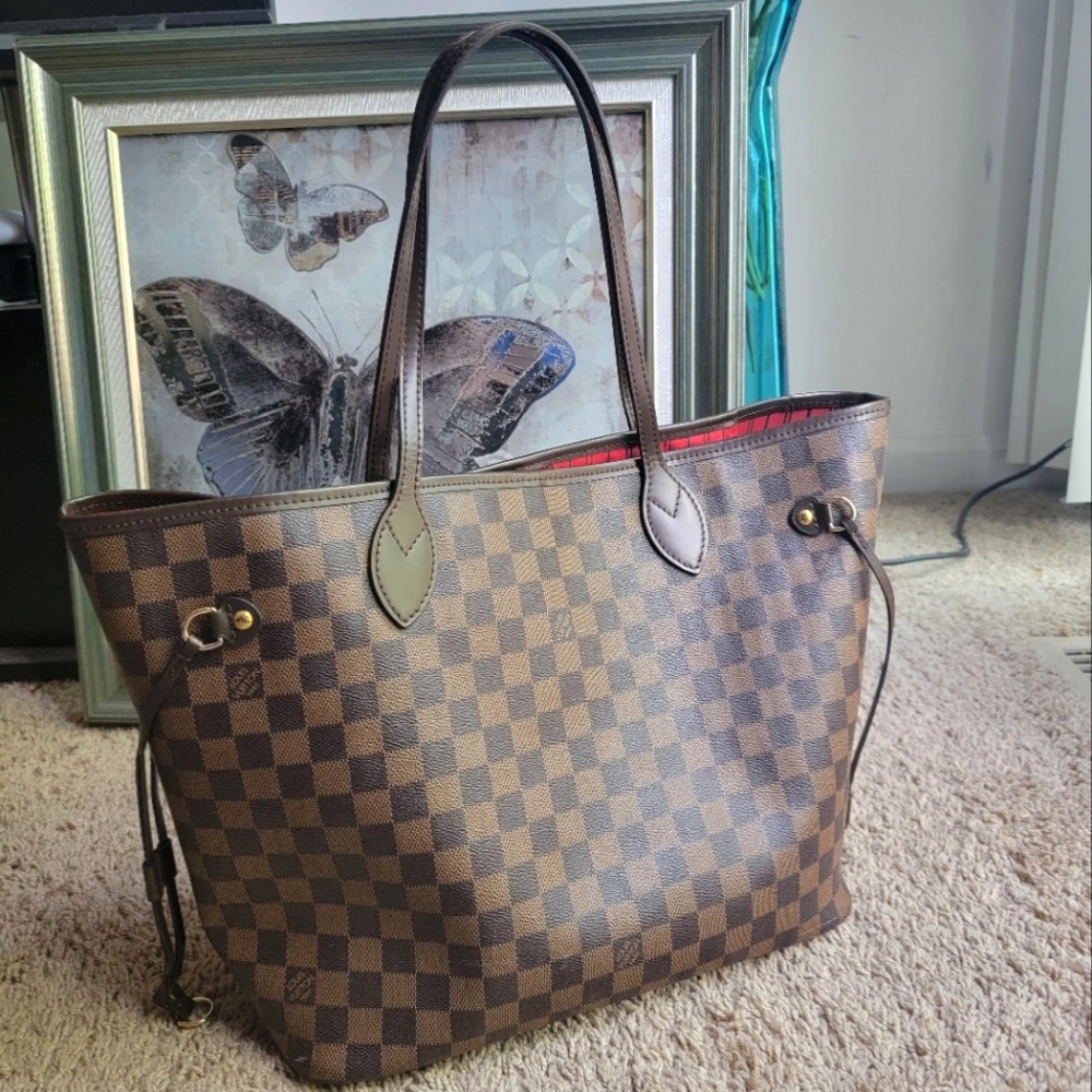 Auth ❤️ Louis Vuitton Neverfull Damier ebene MM - Picture 3 of 15